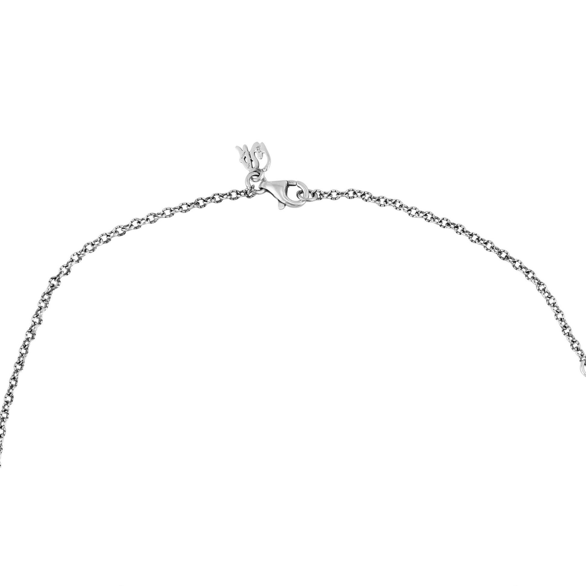 Sterling Silver Sleeping Beauty Turquoise Initial "N" Pendant and Chain Necklace, 17 to 20 Inches