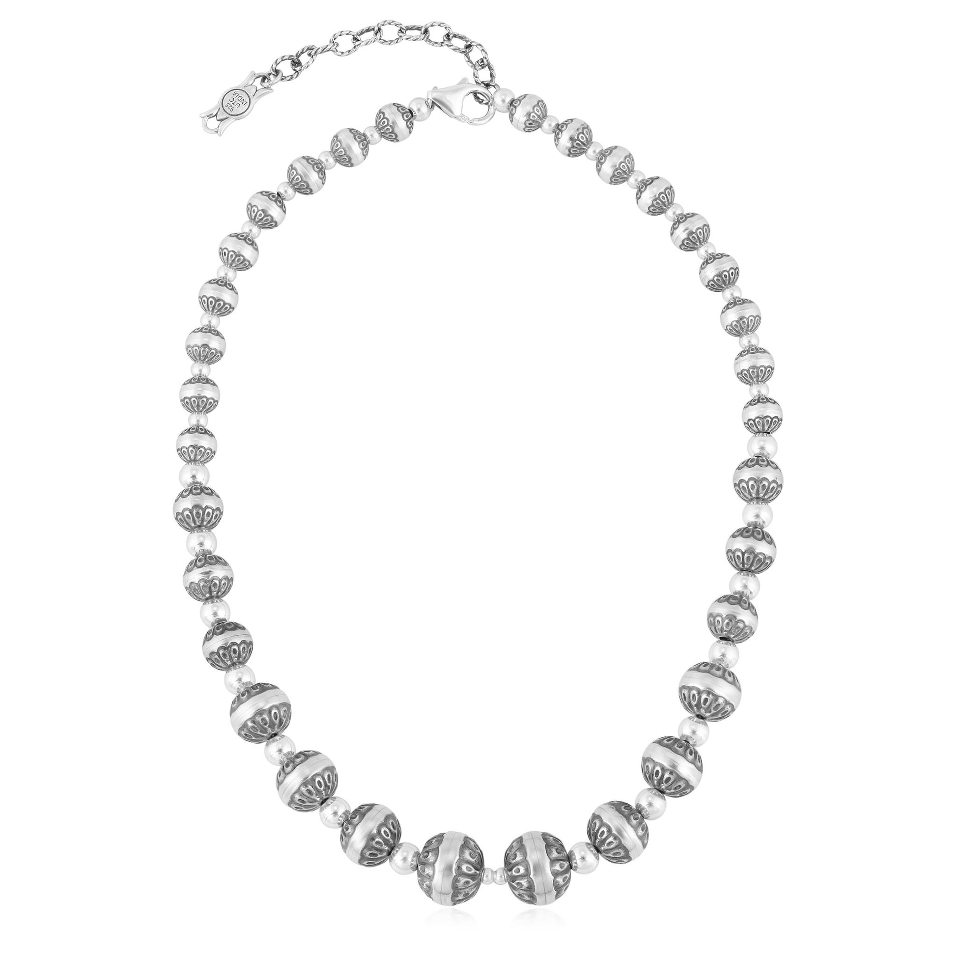 Sterling Silver Bold Native Pearl Necklace