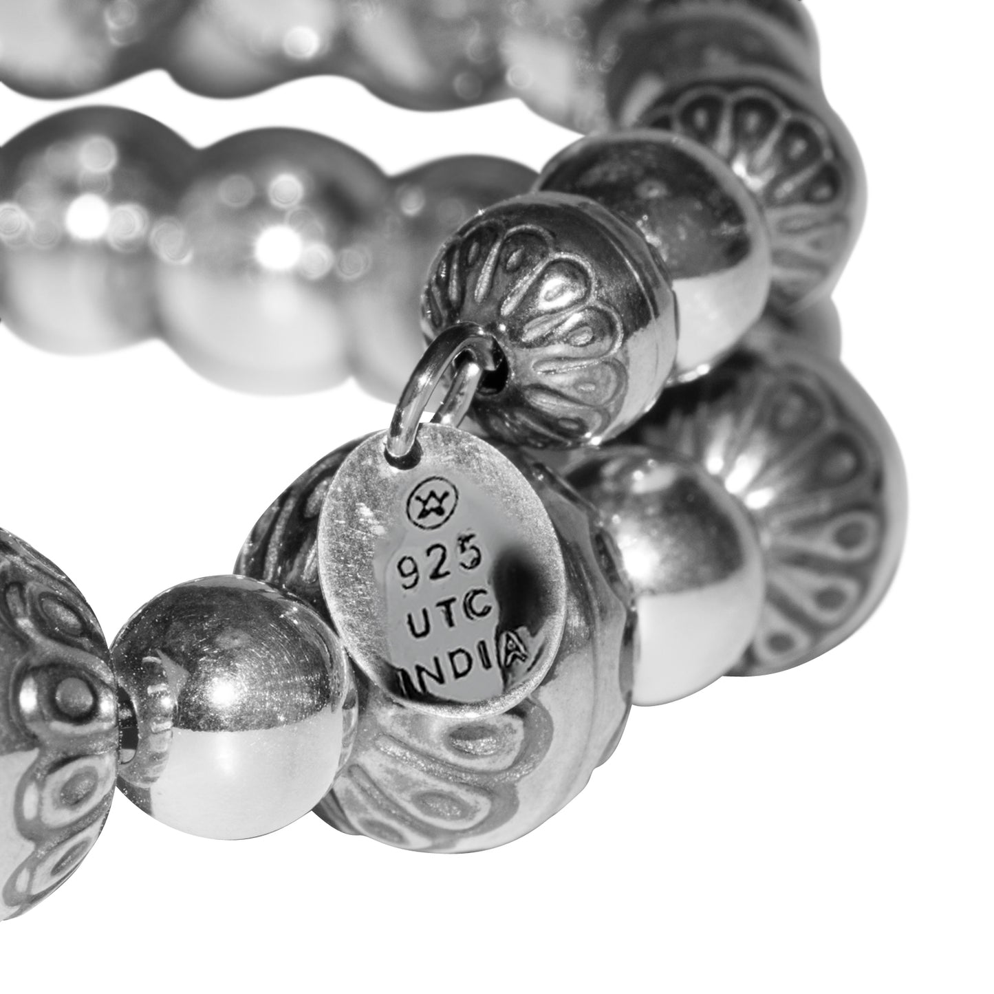 Sterling Silver Native Pearl Coil Wrap Bracelet One Size Fits Most