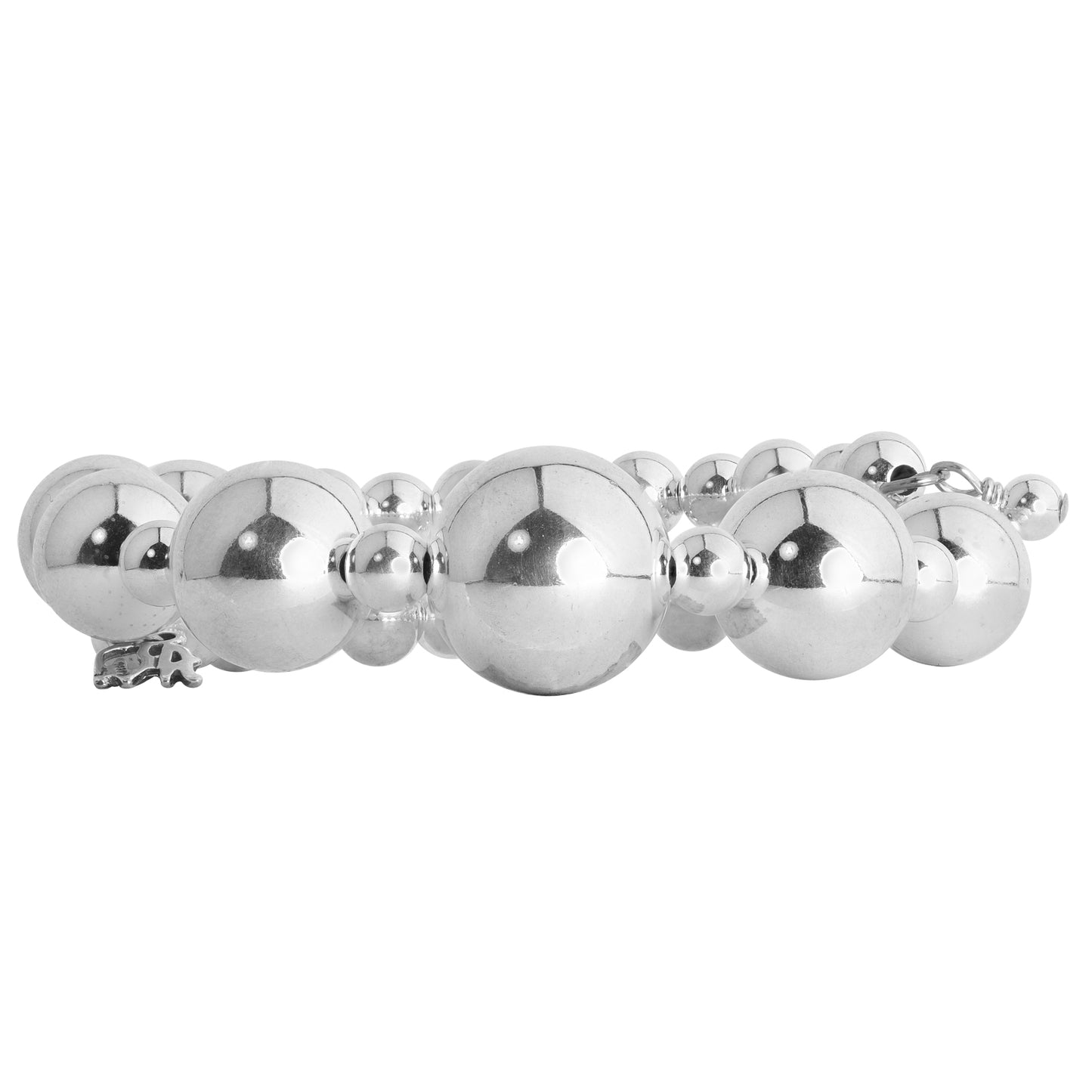 Sterling Silver Classics Collection Beaded Coil Bracelet, One Size Fits Most