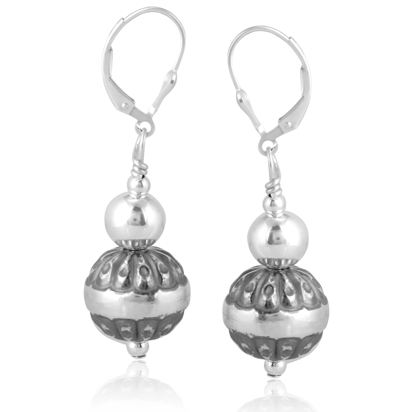 Sterling Silver Native Pearl Drop and Dangle Earrings