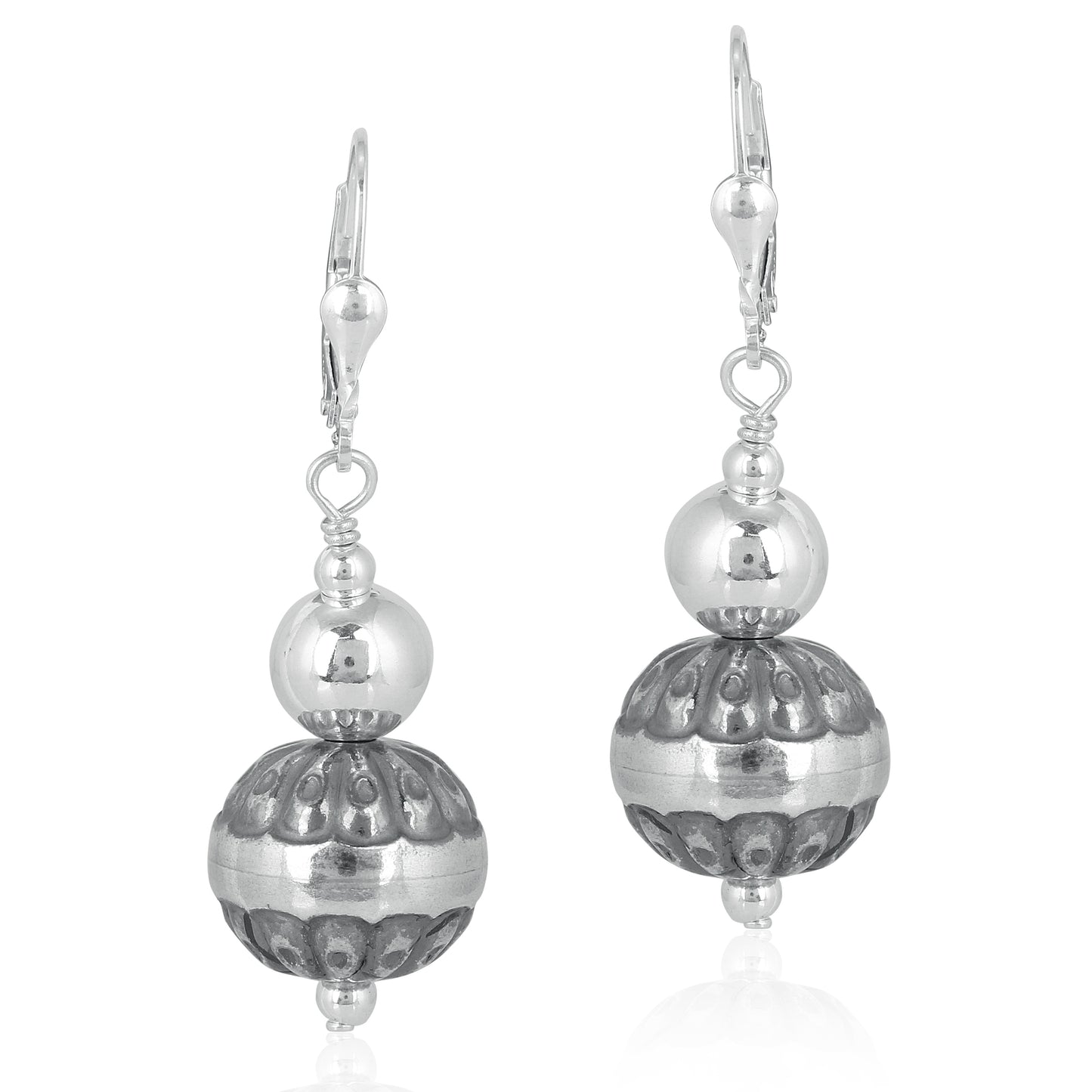 Sterling Silver Native Pearl Drop and Dangle Earrings