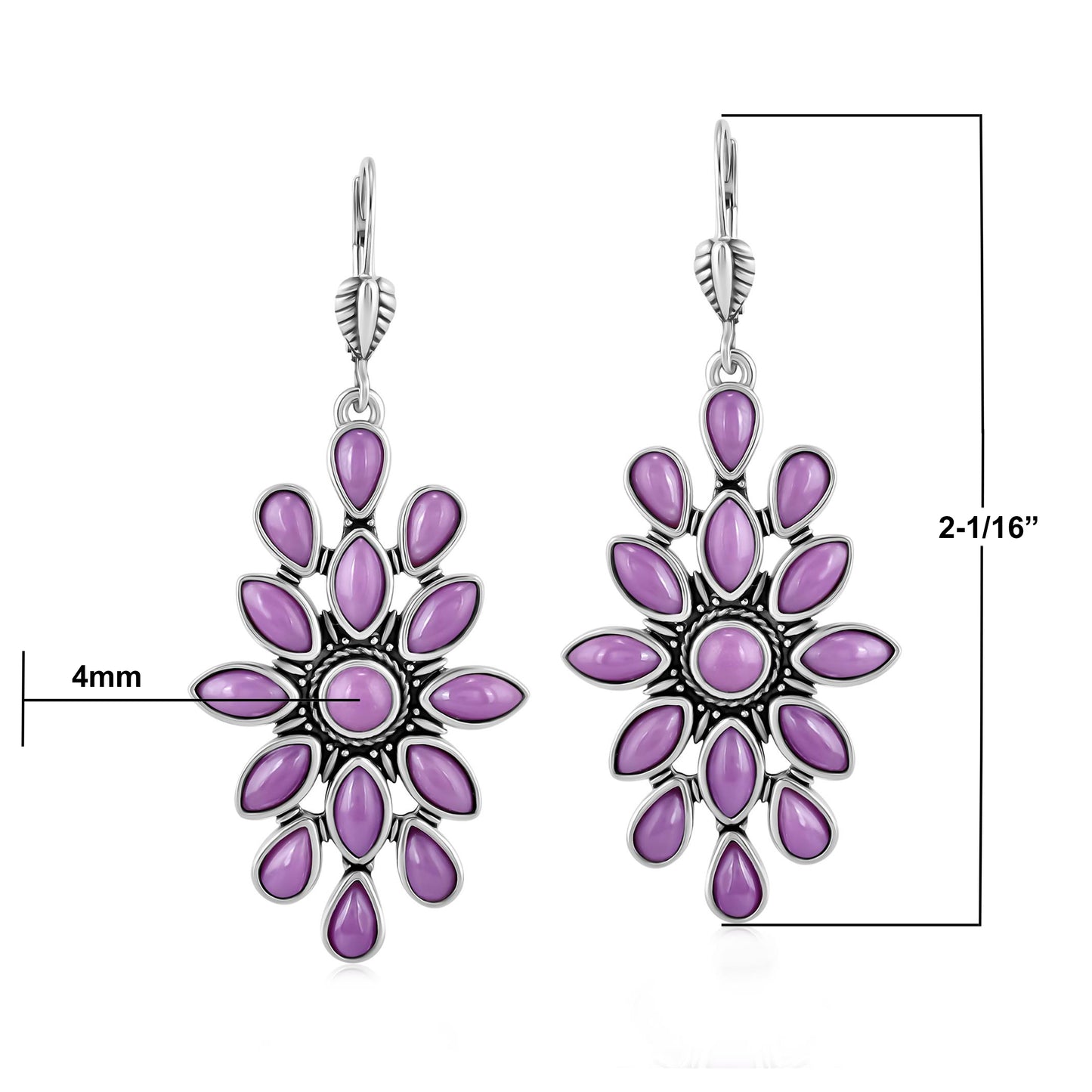 EXCLUSIVELY OURS! Sterling Silver Phosphosiderite Cluster Dangle Earrings