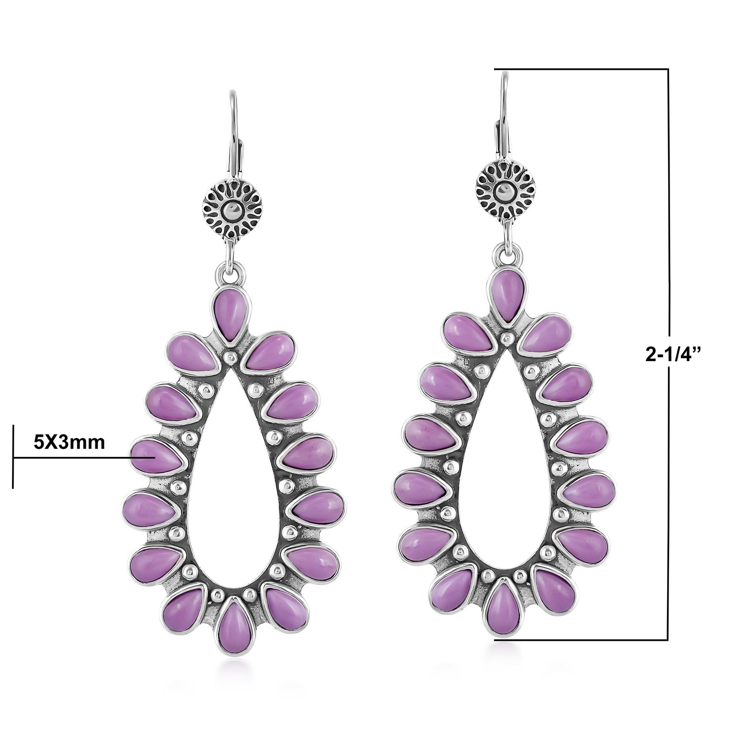 EXCLUSIVELY OURS! Sterling Silver Phosphosiderite Open Teardrop Dangle Earrings