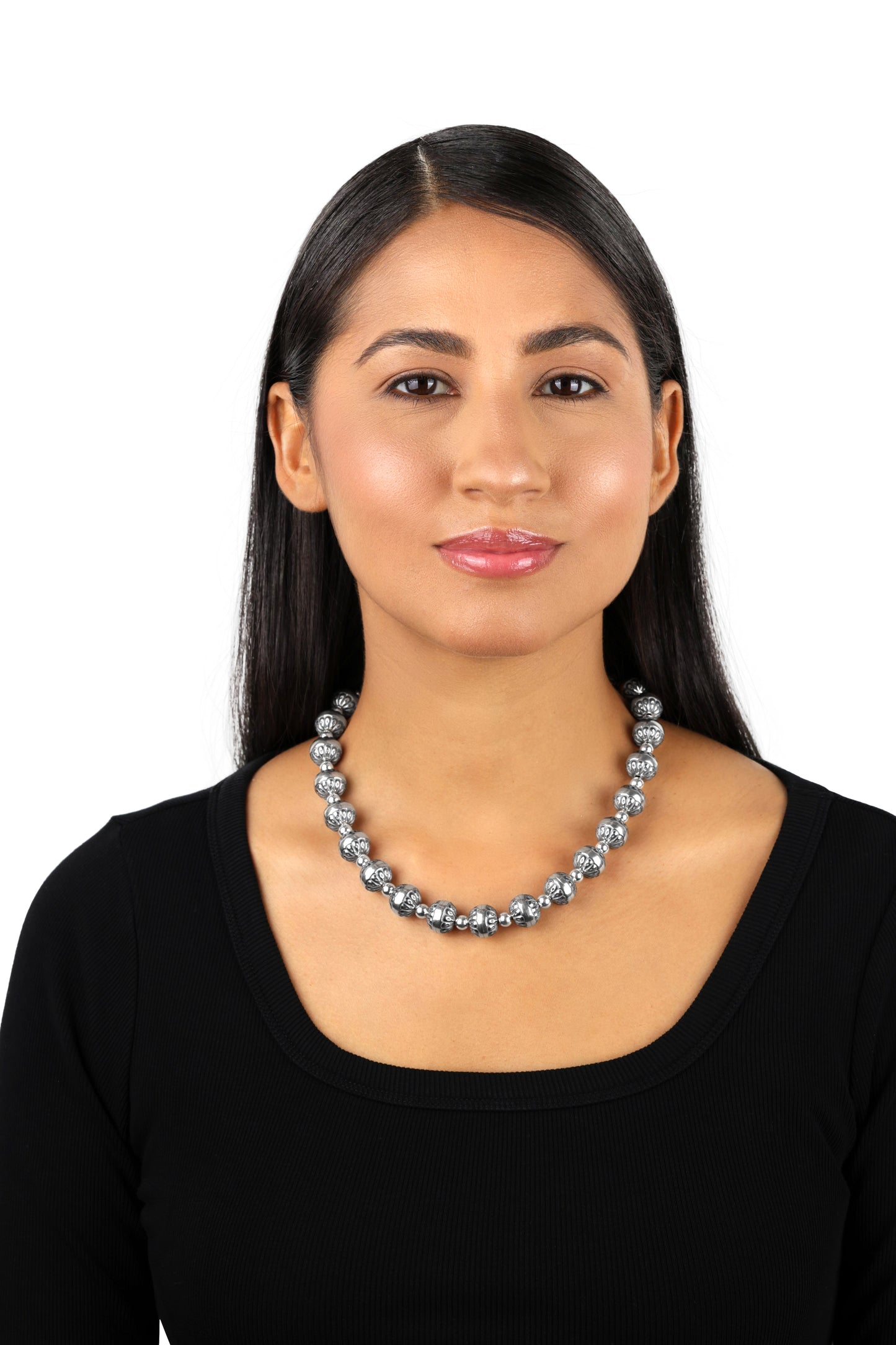 EXCLUSIVELY OURS! Sterling Silver Native Pearl Bead Necklace, 17 and 21 Inches