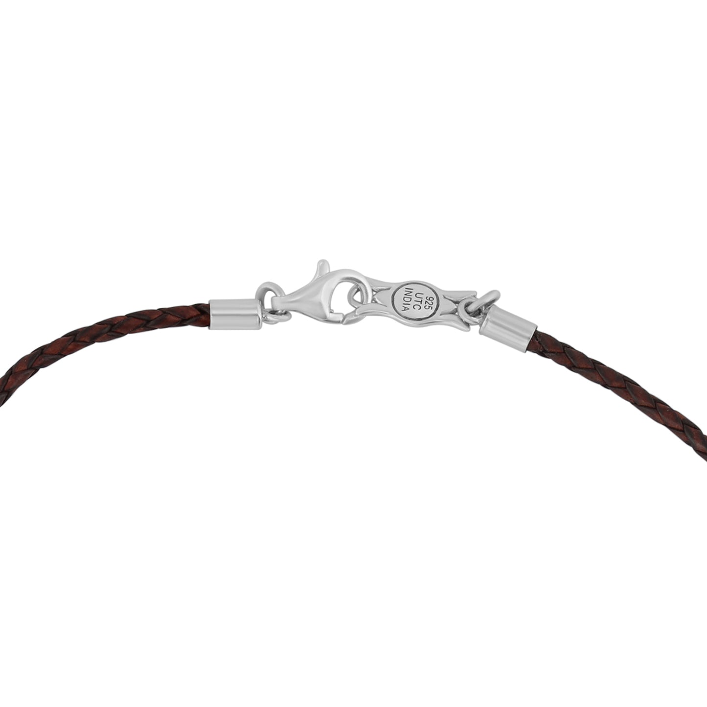 Sterling Silver Longhorn Skull Brown Leather Necklace, 17 or 20 Inches