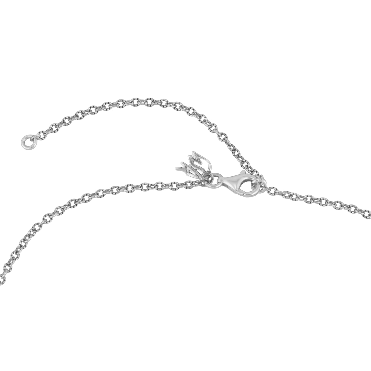 Sterling Silver White Mother of Pearl Gemstone Fan Pendant with Chain Necklace, 17-20 Inches