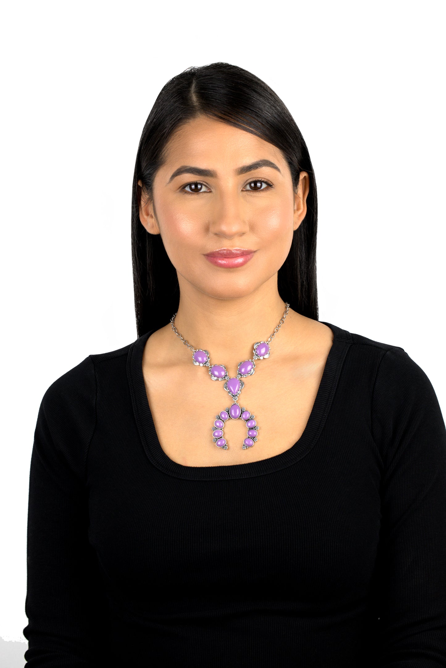 EXCLUSIVELY OURS! Sterling Silver Phosphosiderite V-Shaped Naja Necklace, 17 to 20 Inches