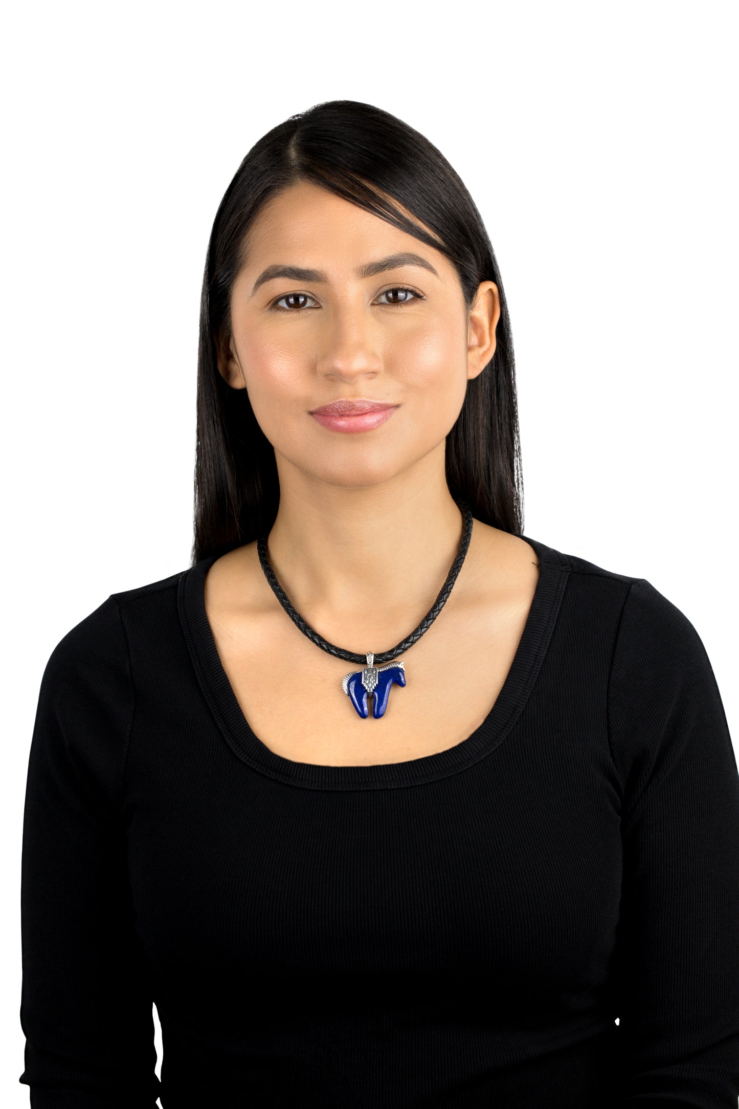 Sterling Silver Lapis Spirit Horse Pendant Enhancer