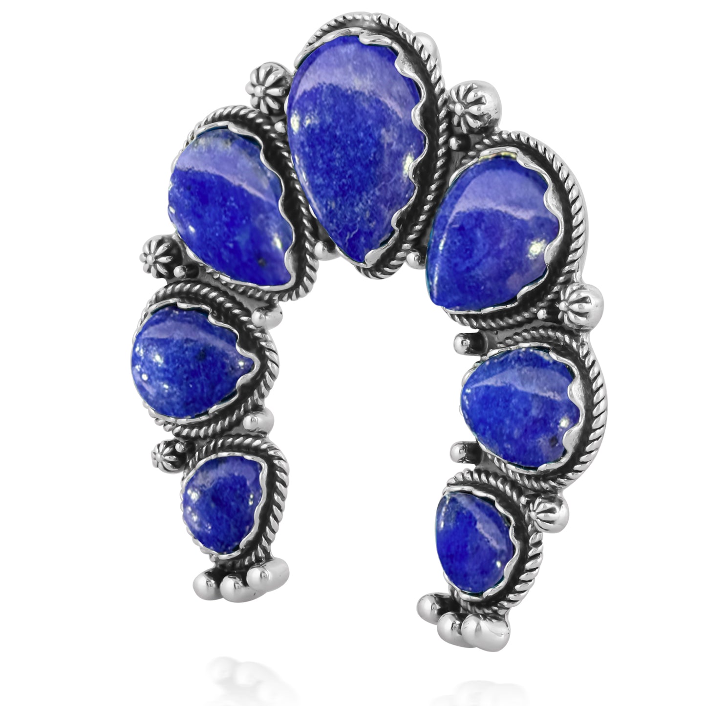 Sterling Silver Lapis Large Naja Pendant Enhancer