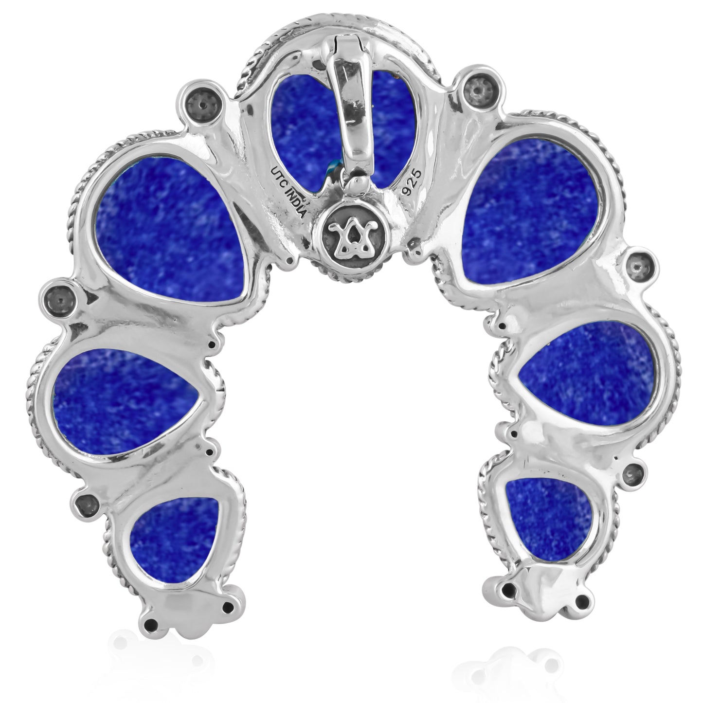 Sterling Silver Lapis Large Naja Pendant Enhancer