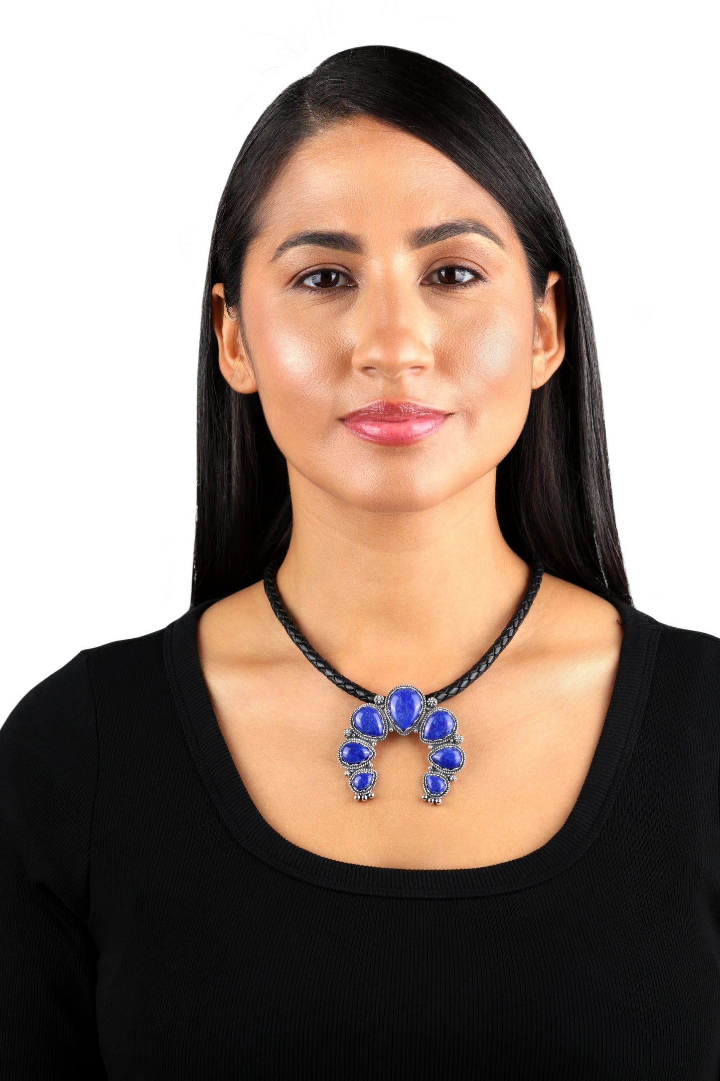 Sterling Silver Lapis Large Naja Pendant Enhancer