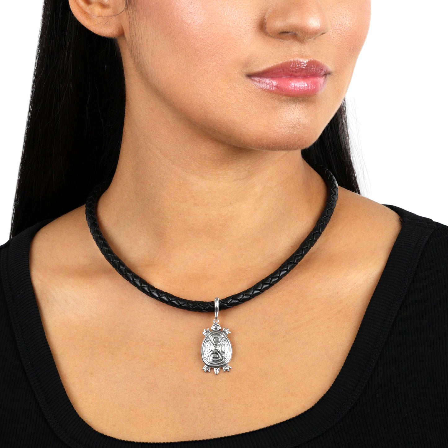 Sterling Silver Earth Spirit Turtle Pendant Enhancer