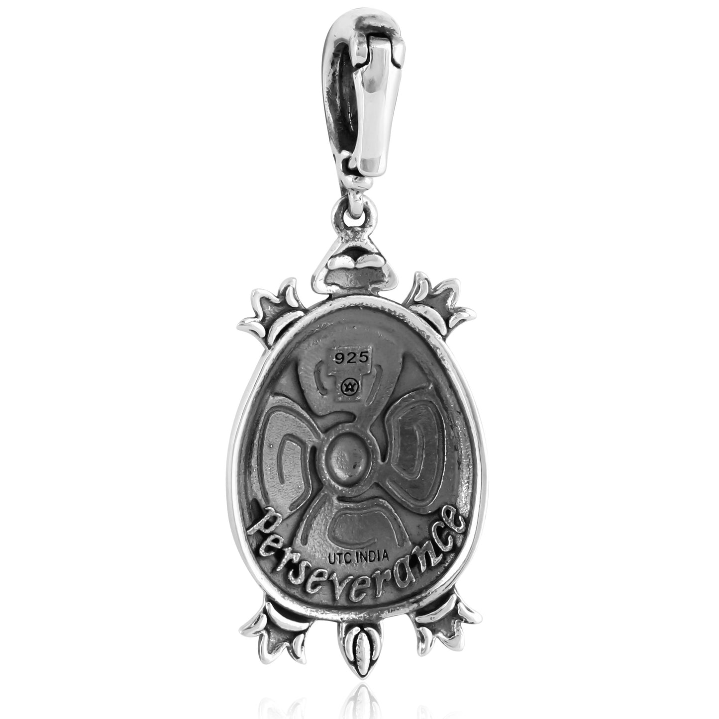 Sterling Silver Earth Spirit Turtle Pendant Enhancer
