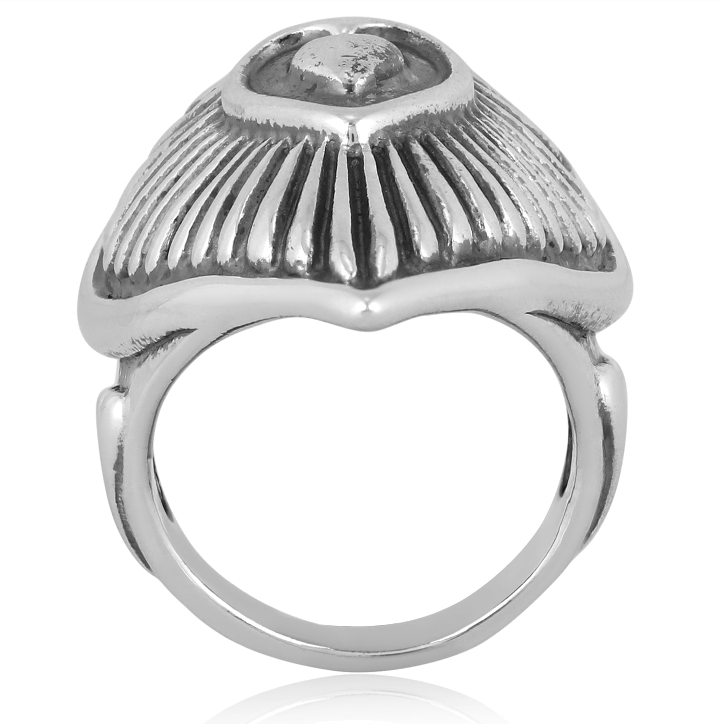 Sterling Silver Bold Heart Ring, Sizes 5 to 10