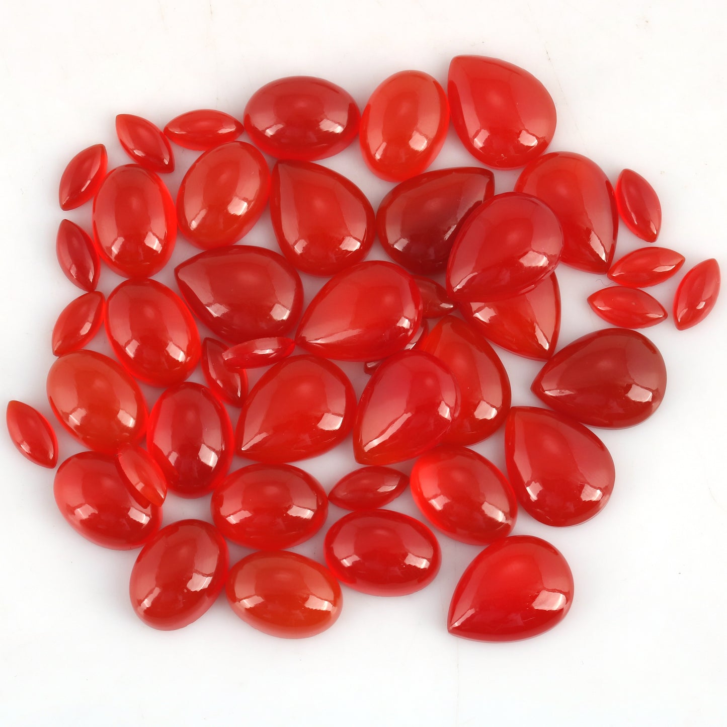 EXCLUSIVELY OURS! Sterling Silver Red Onyx Gemstone Open Teardrop Dangle Earrings