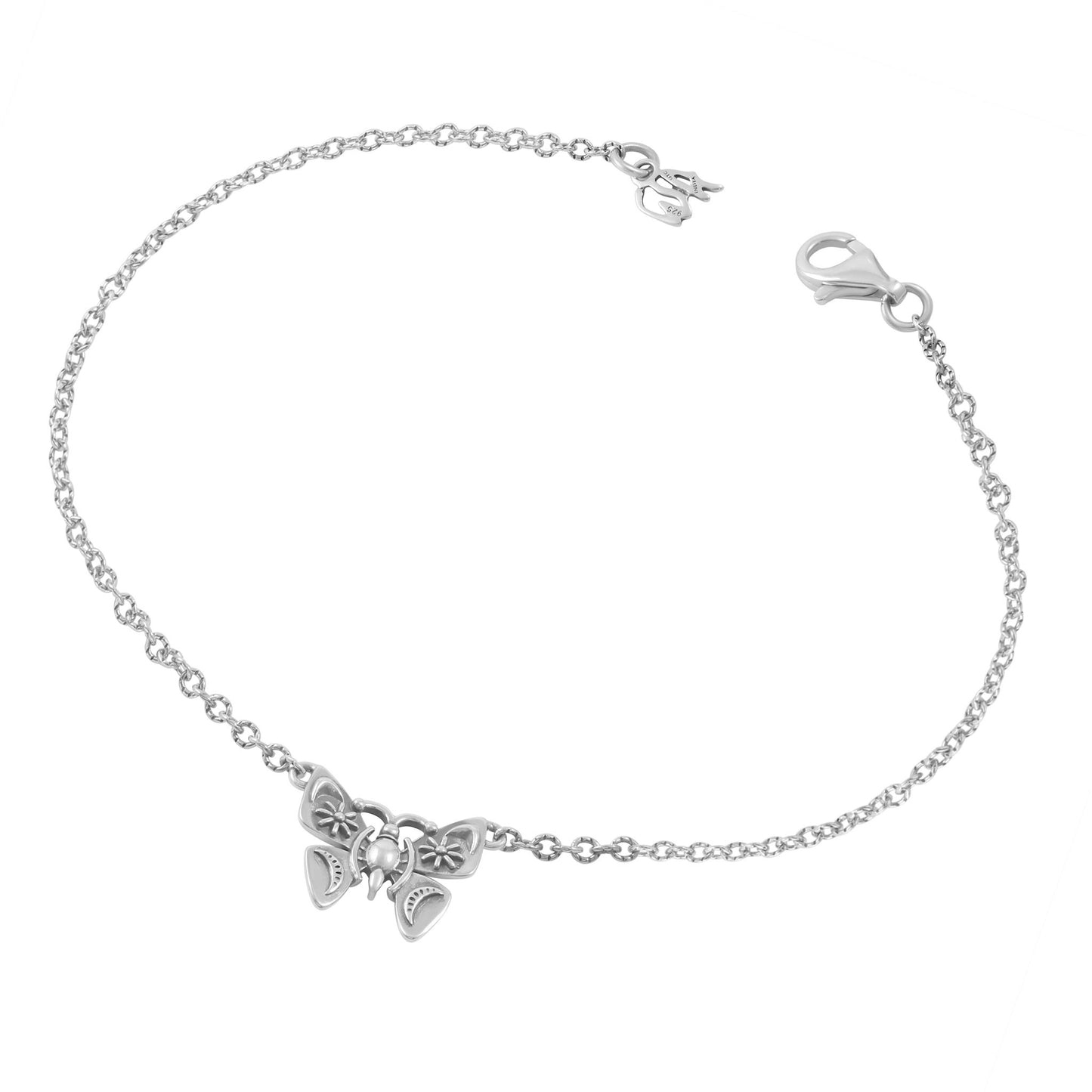 Sterling Silver Butterfly Anklet