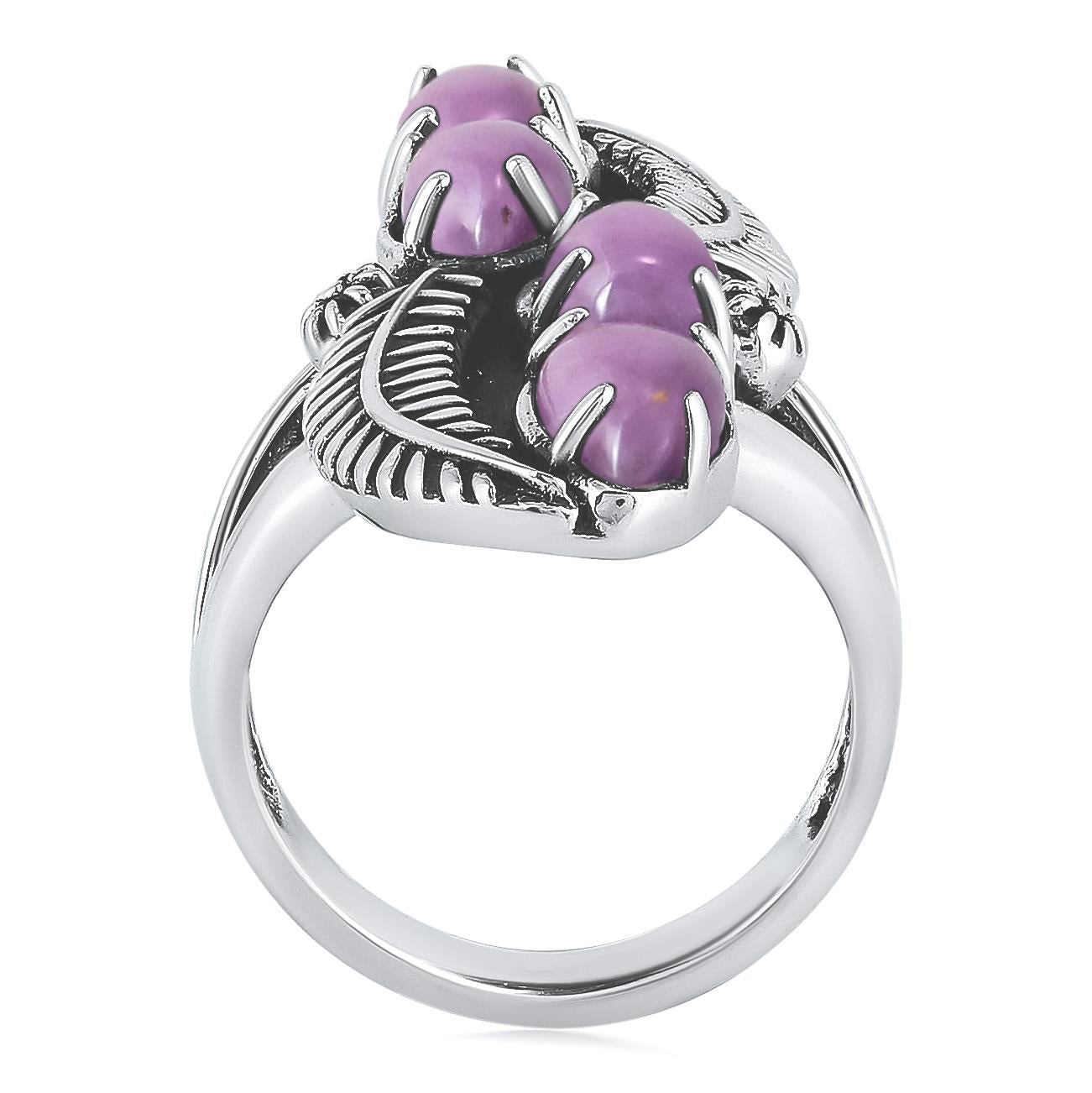 EXCLUSIVELY OURS! Sterling Silver Phosphosiderite Elongated Leaf Ring