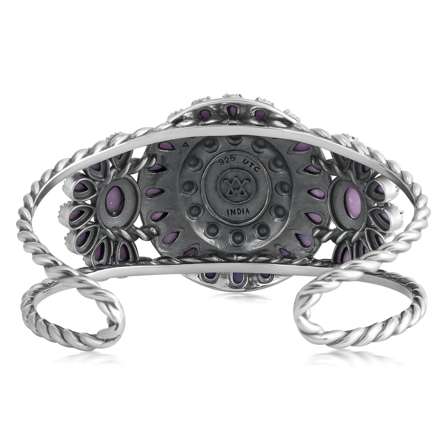 EXCLUSIVELY OURS! Sterling Silver Phosphosiderite Bold Pear and Oval Cut Cuff Bracelet