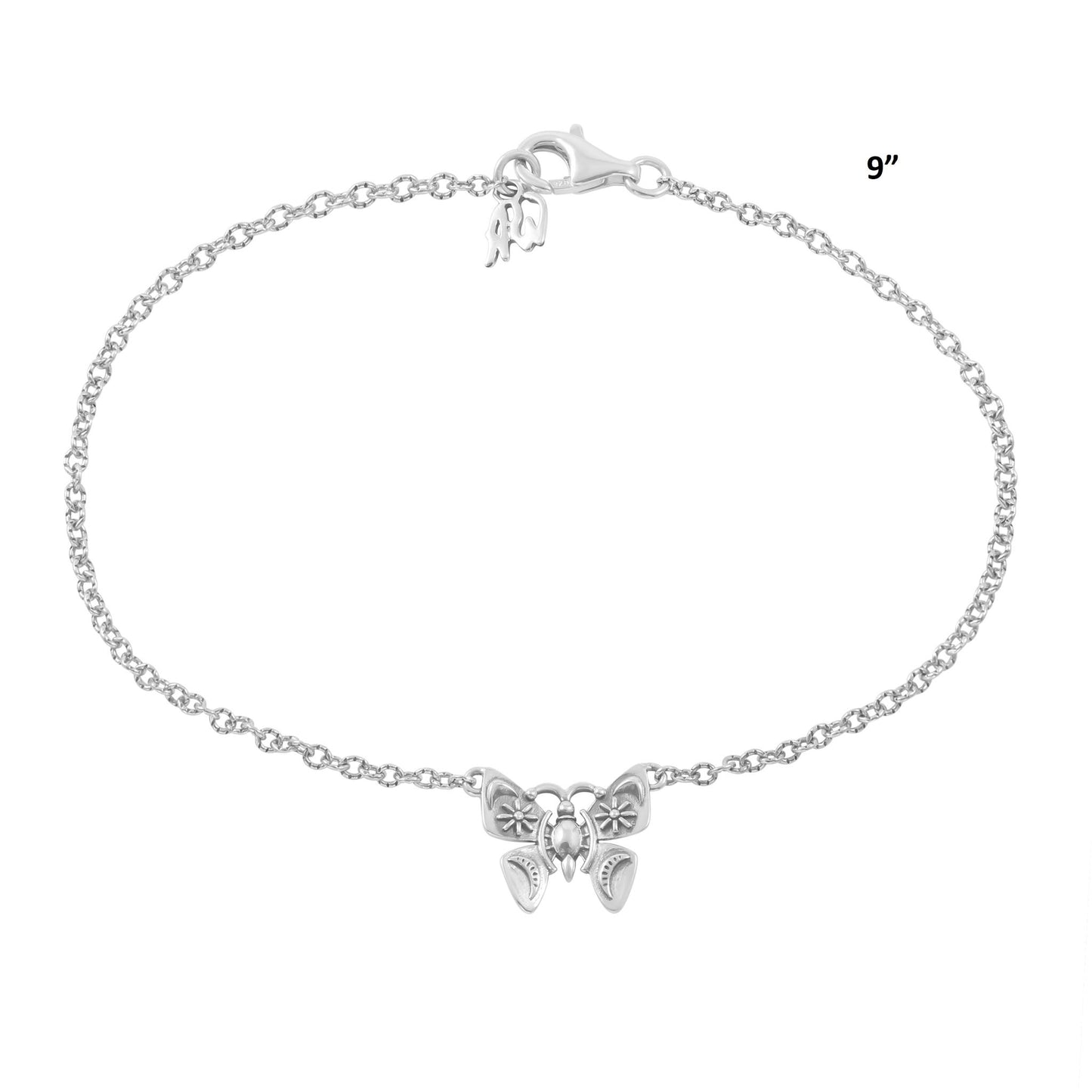 Sterling Silver Butterfly Anklet