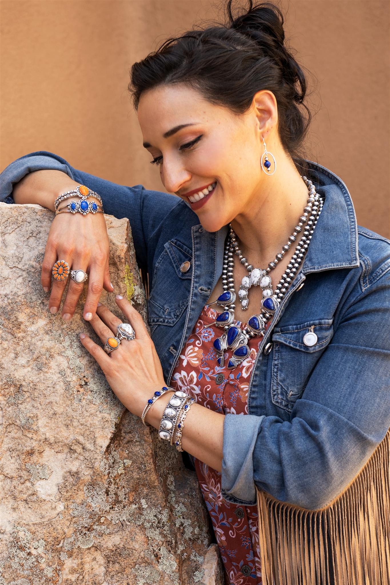 Sterling Silver Native Pearl Bead Necklace, 21 to 24 Inches