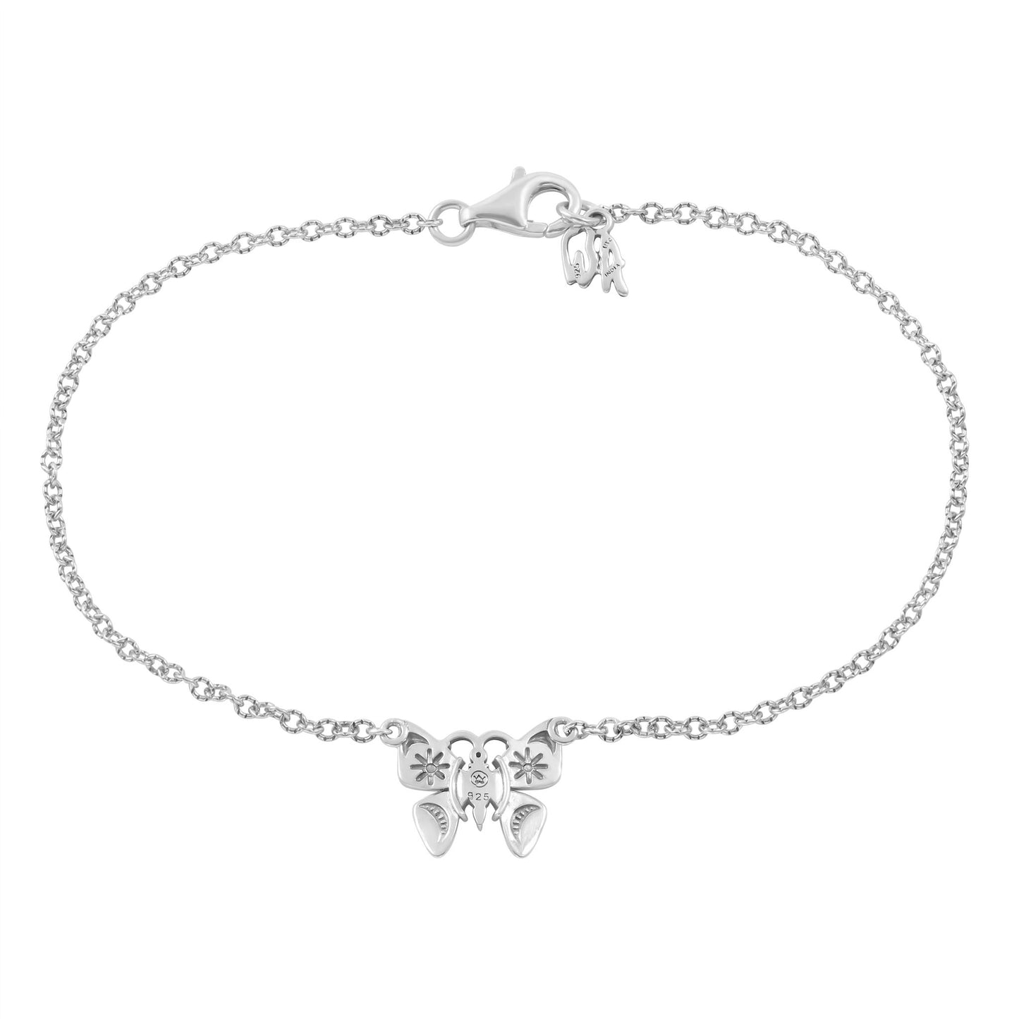 Sterling Silver Butterfly Anklet