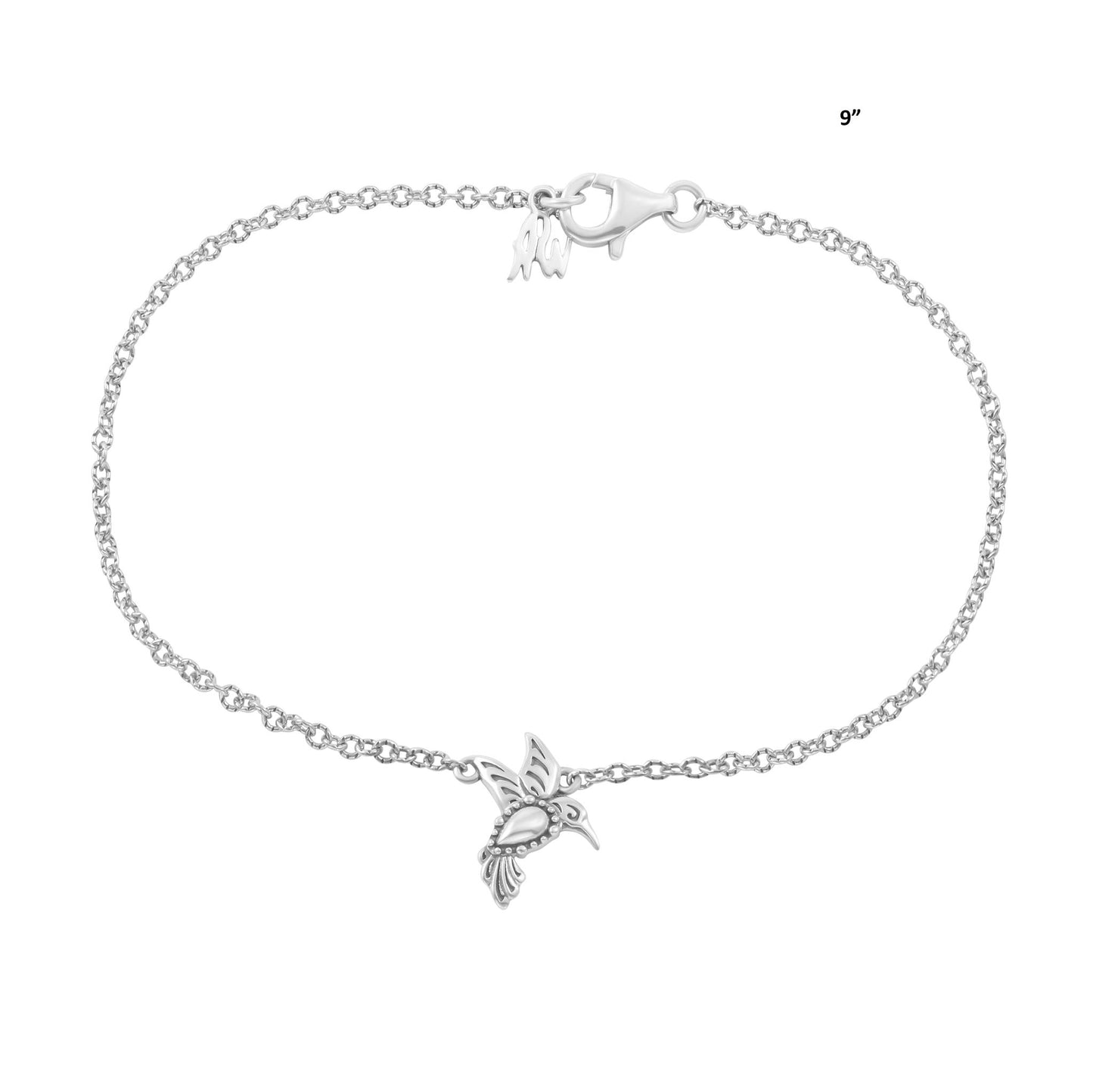 Sterling Silver Hummingbird Anklet