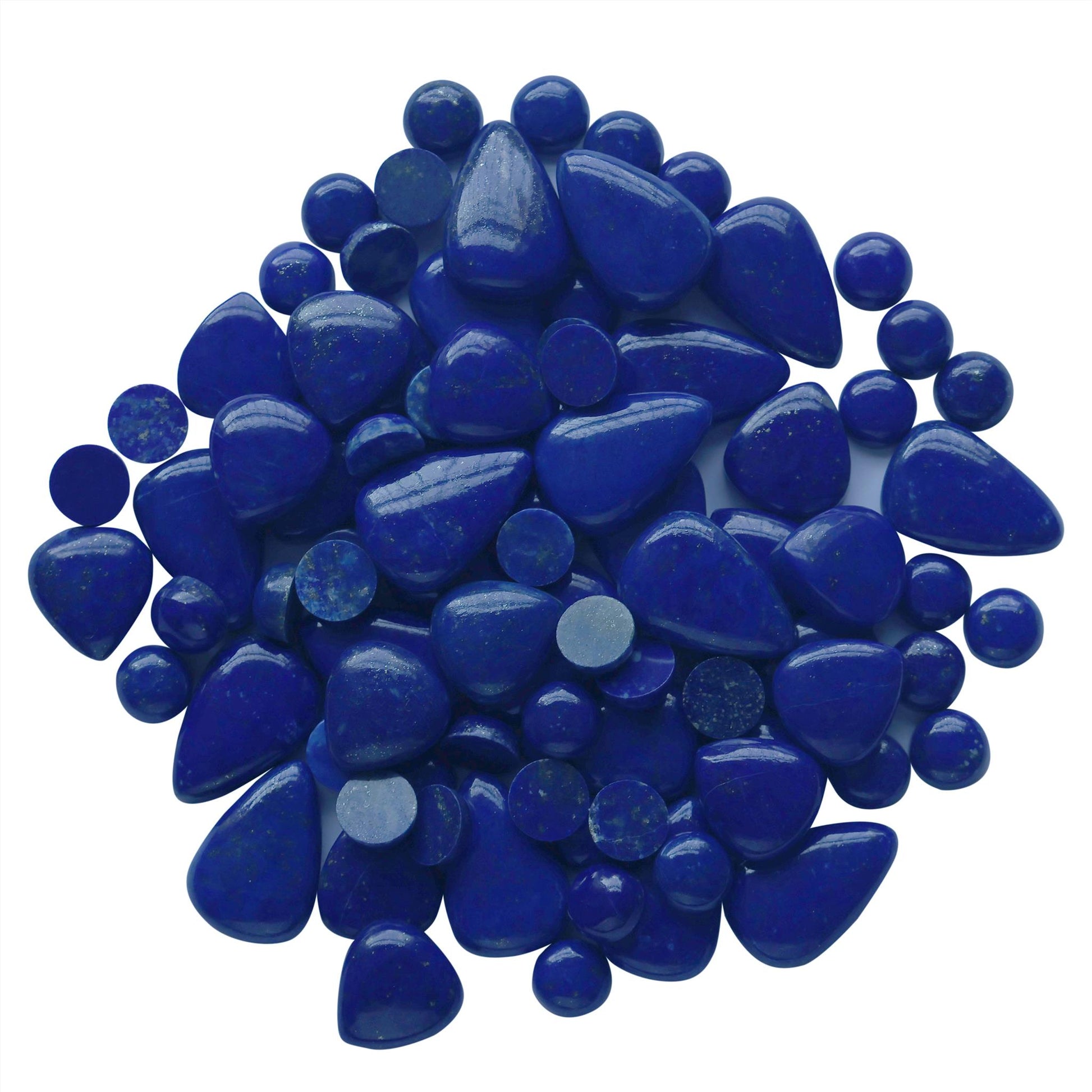 Sterling Silver Lapis Trillion Cut Post Earrings