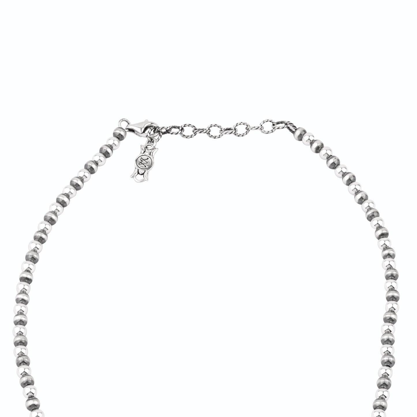  Sterling Silver Rhodonite Oval Cluster Naja Necklace