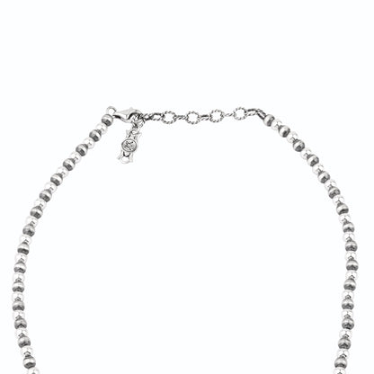  Sterling Silver Rhodonite Oval Cluster Naja Necklace