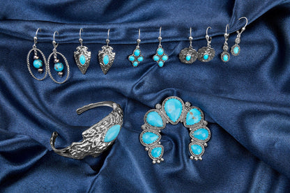 EXCLUSIVELY OURS! Sterling Silver Sleeping Beauty Turquoise Lever Back Dangle Earrings