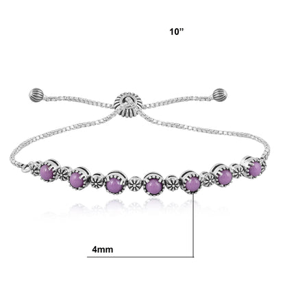 Sterling Silver Phosphosiderite Adjustable Friendship Bracelet