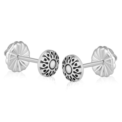 EXCLUSIVELY OURS! Sterling Silver Sunburst Stud Earrings, Choice of Size Small to Large