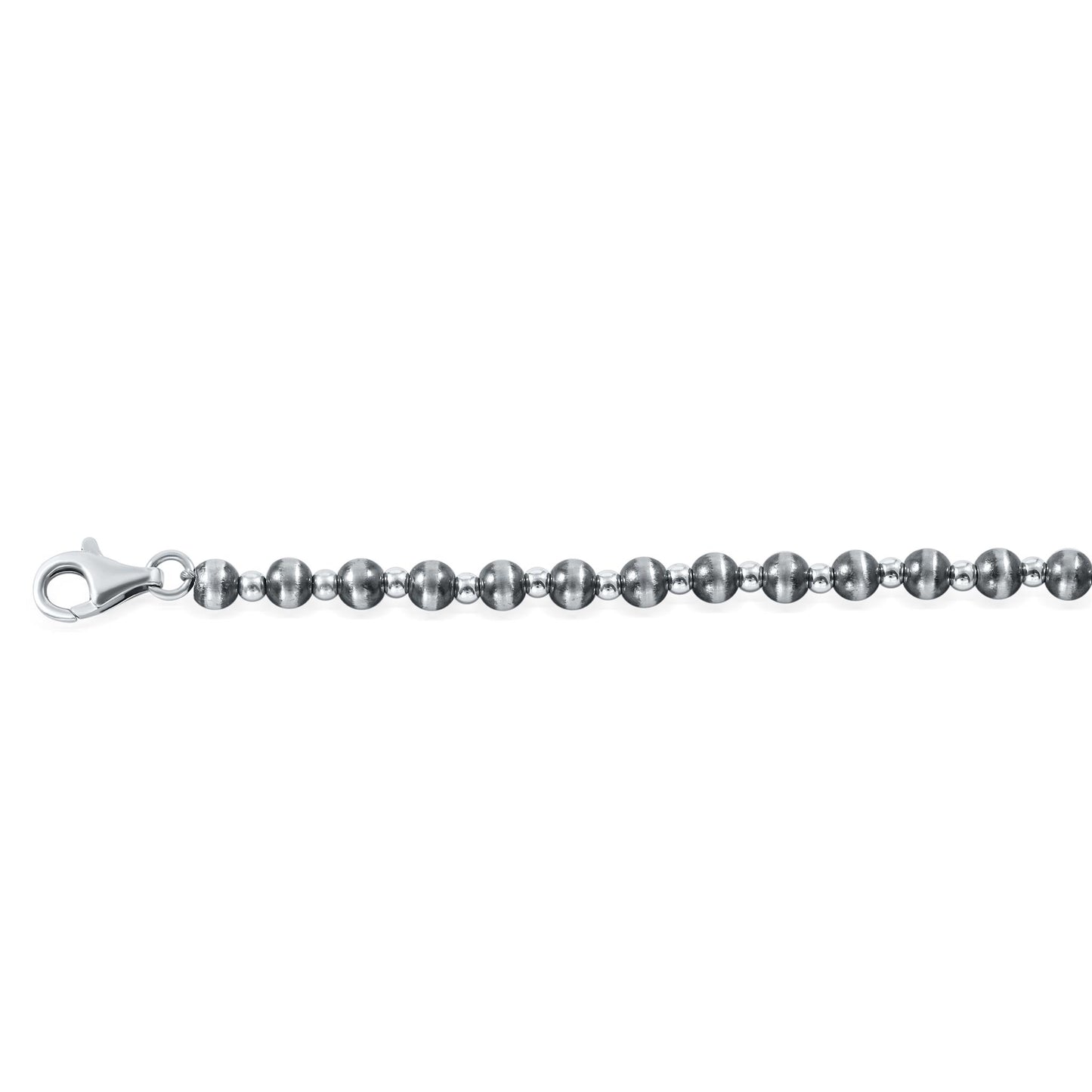 Sterling Silver Sleeping Beauty Bead and Station Bar Necklace