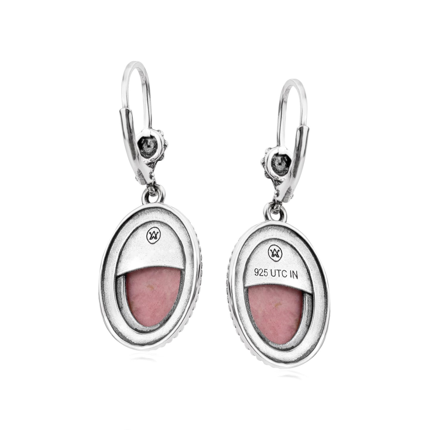 EXCLUSIVELY OURS! Sterling Silver Rhodonite Oval Drop Lever Back Earrings