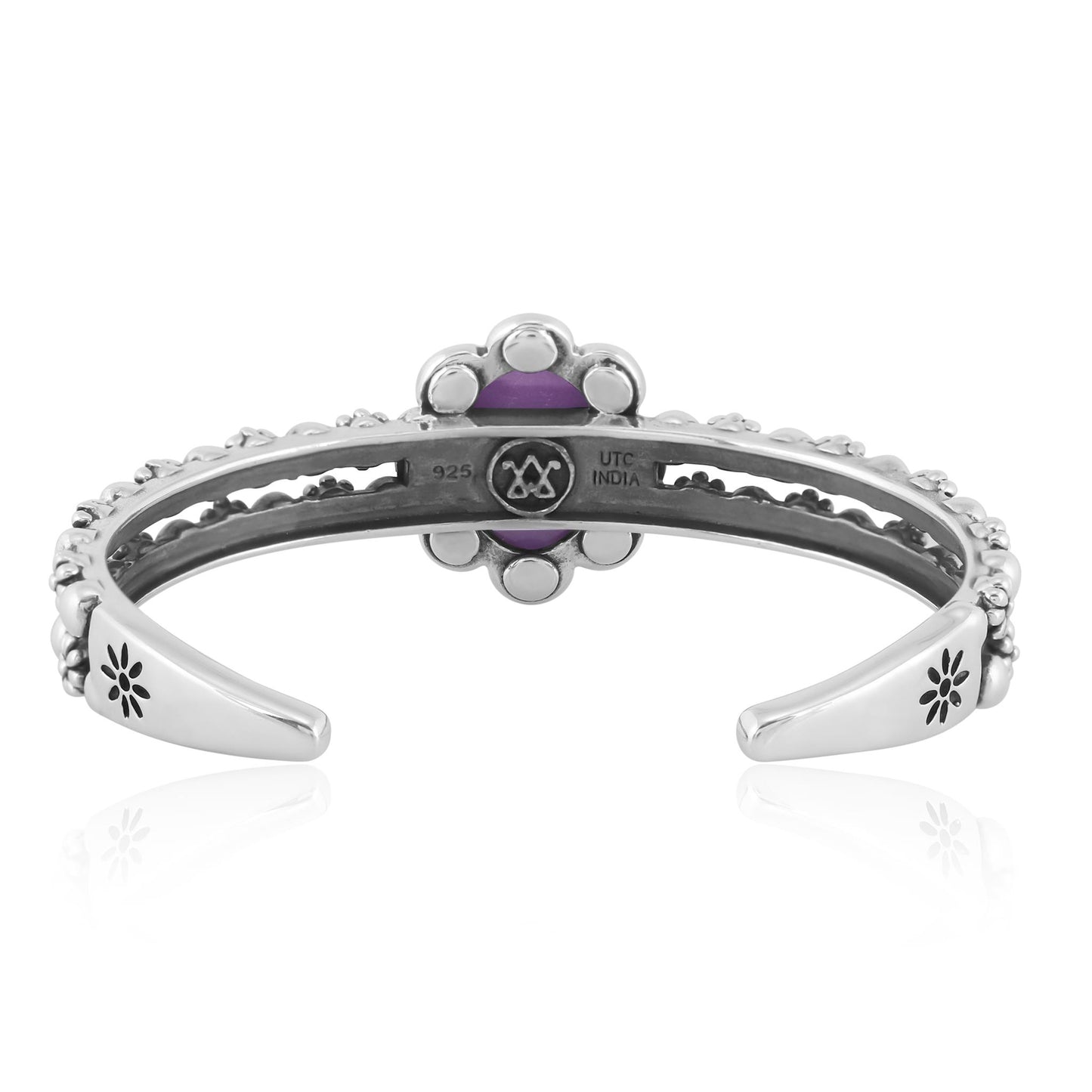 Sterling Silver Phosphosiderite Double Row Cuff Bracelet