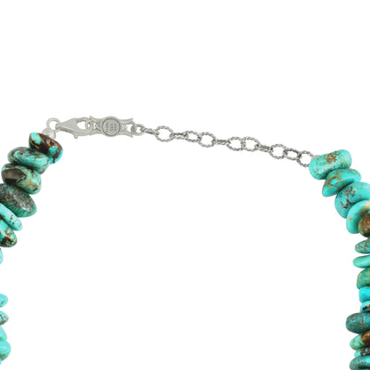 Sterling Silver Shades of Turquoise Bead Necklace, 18 and 21 Inches