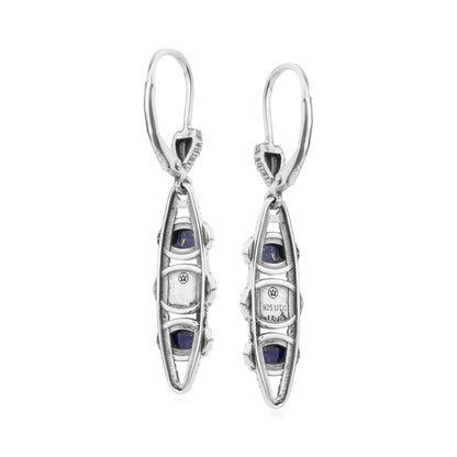 EXCLUSIVELY OURS! Sterling Silver Lapis Friendship Lever Back Dangle Earrings