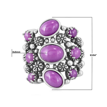 EXCLUSIVELY OURS! Sterling Silver Phosphosiderite 9-Stone Cluster Ring