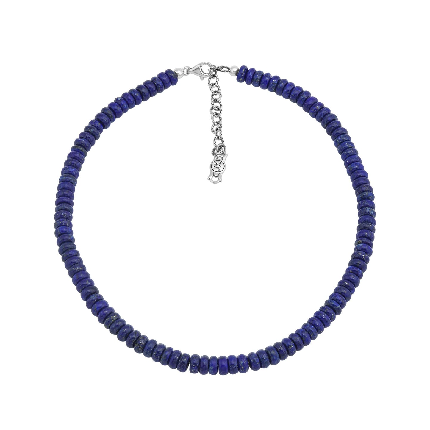 Sterling Silver Lapis Bead Necklace