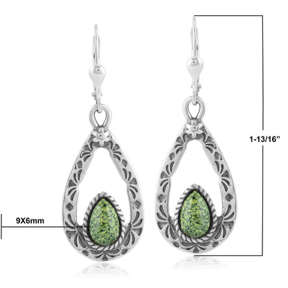 EXCLUSIVELY OURS! Sterling Silver Serpentine Open Teardrop Dangle Earrings