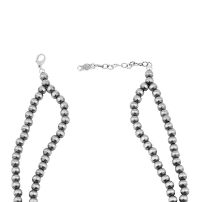 EXCLUSIVELY OURS! Sterling Silver Painted Desert Mosaic Large Naja Squash Blossom Necklace