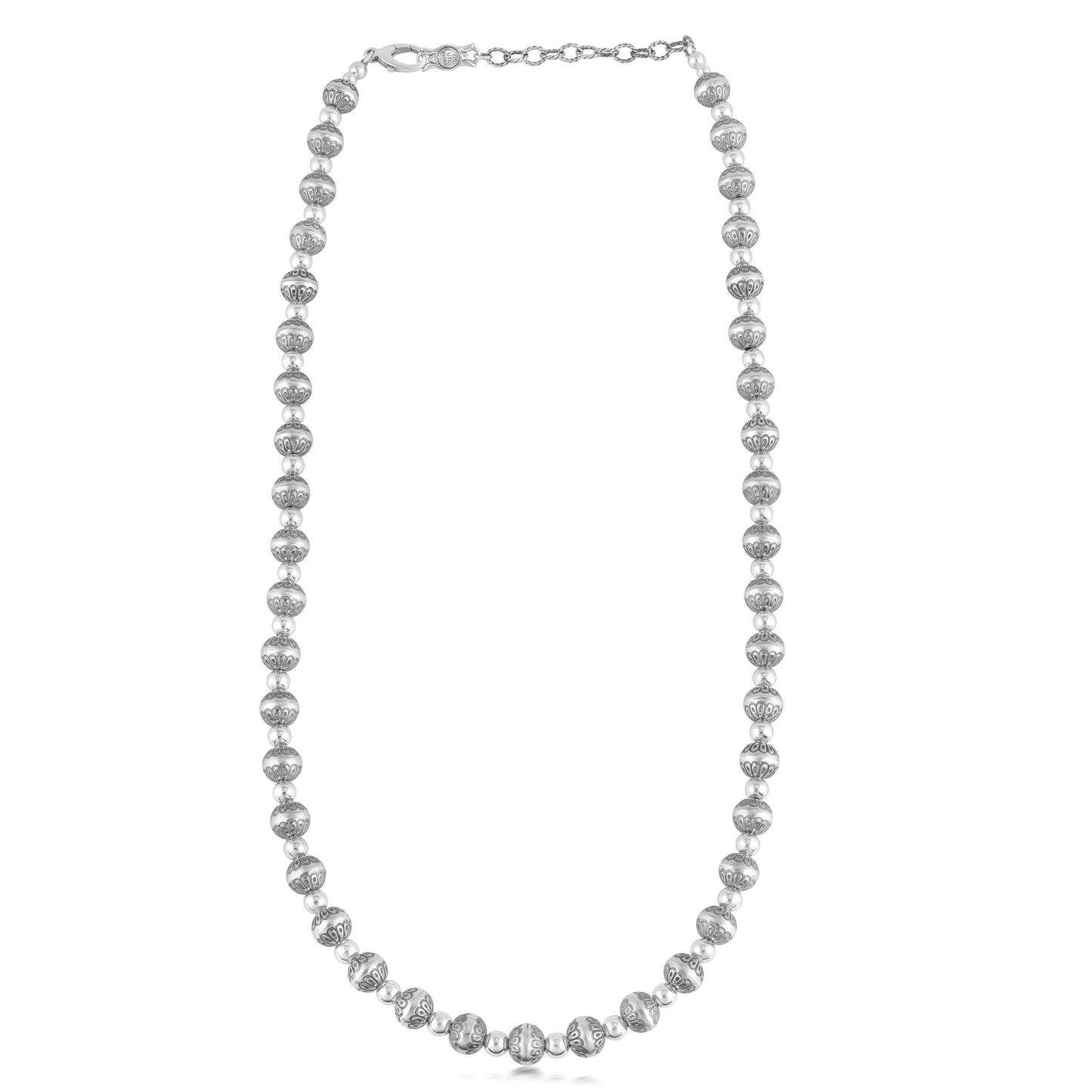 Sterling Silver Native Pearl Bead Necklace, 24 Inches