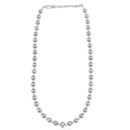 Sterling Silver Native Pearl Bead Necklace, 24 Inches