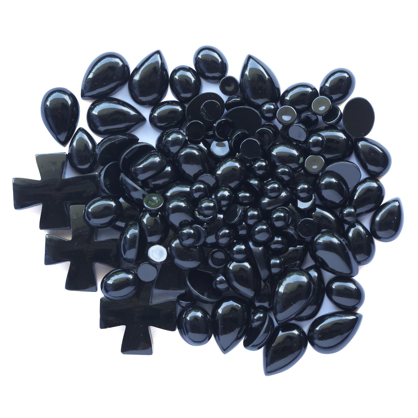 EXCLUSIVELY OURS! Sterling Silver Black Onyx Round Cabochon Tennis Bracelet, Sizes Small to Large