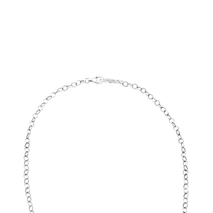 Sterling Silver Orange Spiny Oyster Hummingbird Necklace