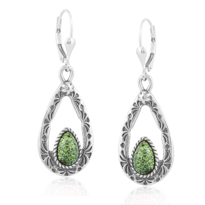 EXCLUSIVELY OURS! Sterling Silver Serpentine Open Teardrop Dangle Earrings