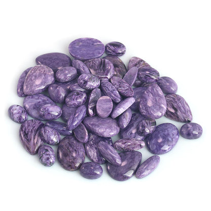 EXCLUSIVELY OURS! Sterling Silver Charoite and Phosphosiderite Trillion, Pear and Oval Stud Earrings