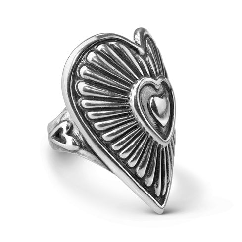 Sterling Silver Bold Heart Ring