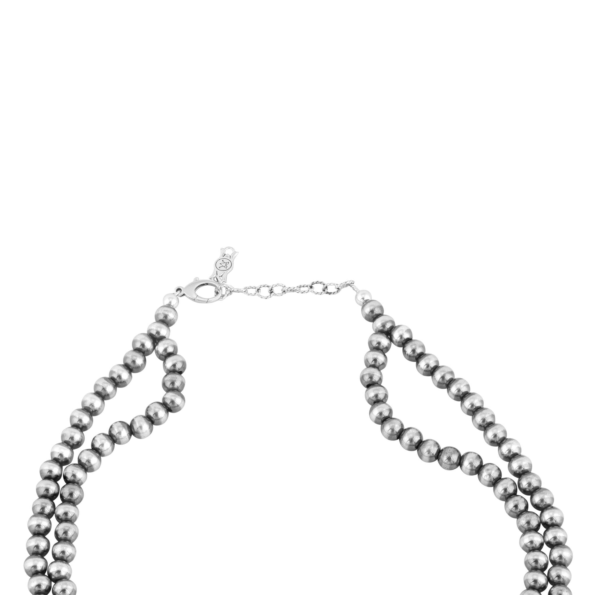 LIMITED EDITION! Sterling Silver Pink Opal Large Naja Squash Blossom Necklace